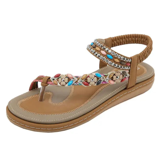 Sandalen - Boho - Offene Zehe - Elastischer Riemen - Sommer