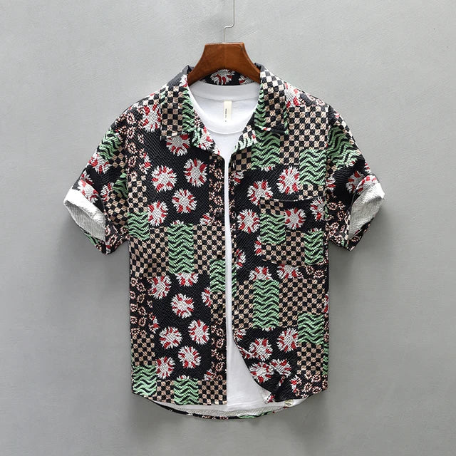 Kurzärmeliges Shirt - Druck - Polyester - Sommer