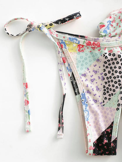 Bikini - Patchworkdruck - Dreiteiler - Sommer