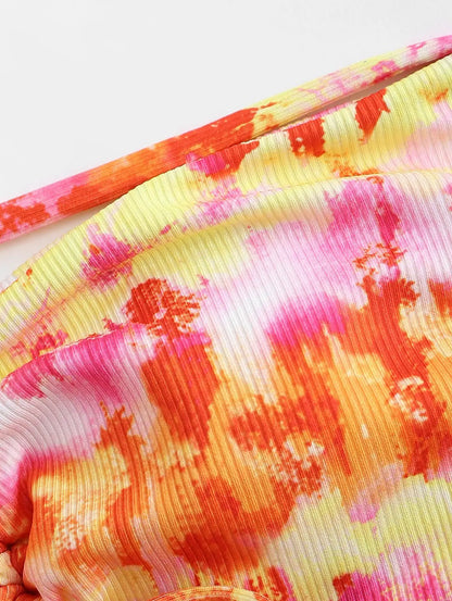 Bikini - Gerippt - Tie Dye Bandeau - Sommer