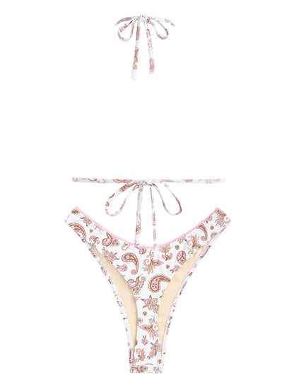 Bikini - Paisley Floral - Triangel-Tanga - Sommer