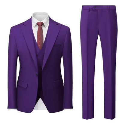 Dreiteiliger Herrenanzug - Anzug - Blazer + Gilet + Hose - Formal - Sommer