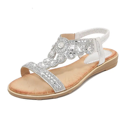 Sandalen - Boho - Offene Zehe - Elastischer Riemen - Sommer