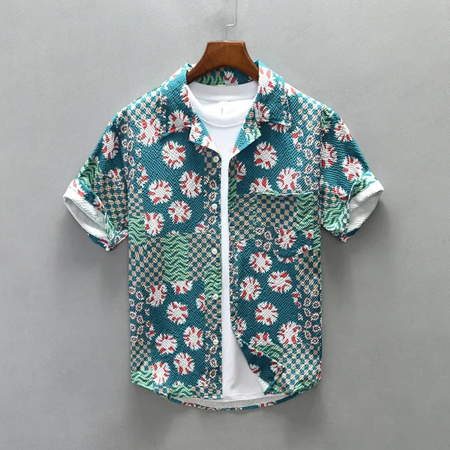 Kurzärmeliges Shirt - Druck - Polyester - Sommer