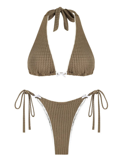 Bikini-Set - Spitze - Strukturiert - Sommer