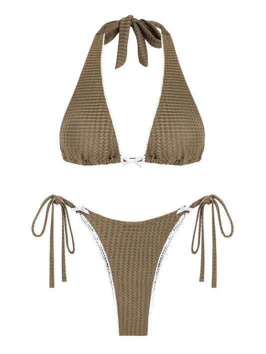 Bikini-Set - Spitze - Strukturiert - Sommer