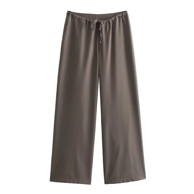 Set - Oberteil + Mid Waist Long Pants - Polyester - Sommer