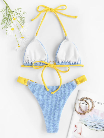 Bikini - Crinkle Woven - O-Ring - Sommer