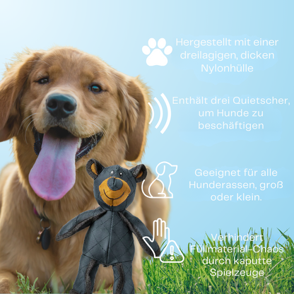 Unzerstörbarer Kau-Teddybär – Perfekt für Starke Hunde mit Viel Kaukraft