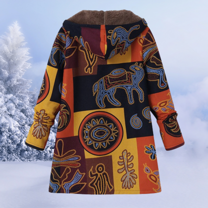 Winterjacke Mit Blumenmuster für Frauen | Warm