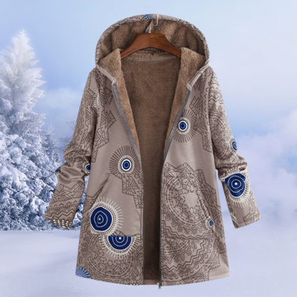 Winterjacke Mit Blumenmuster für Frauen | Warm