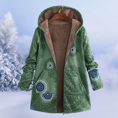 Winterjacke Mit Blumenmuster für Frauen | Warm