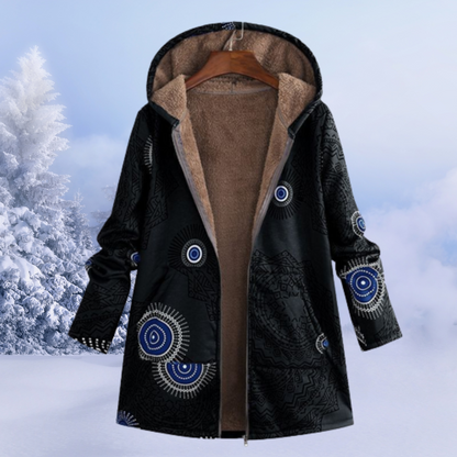 Winterjacke Mit Blumenmuster für Frauen | Warm