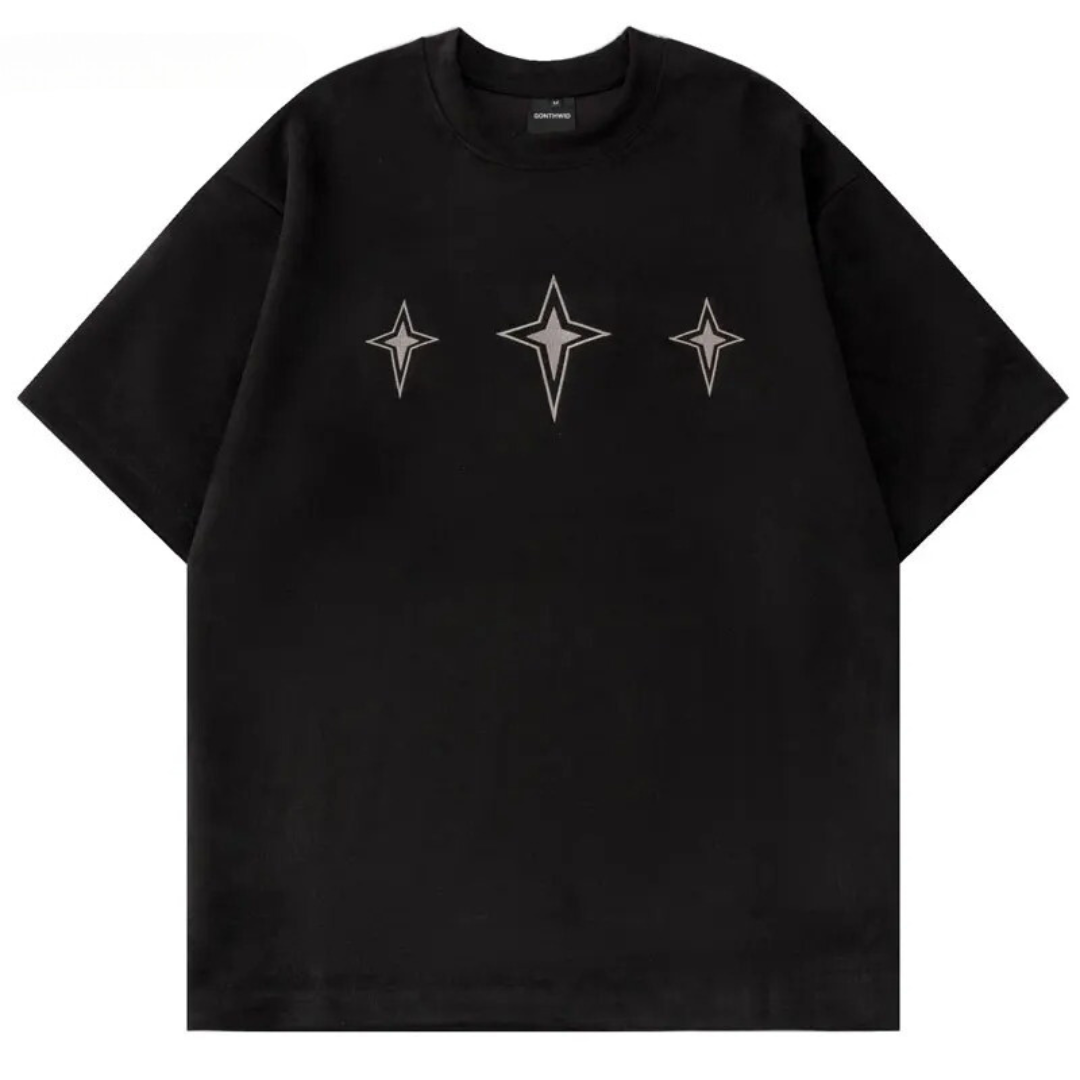 Sommer Star T-Shirt - Weinlese - Suede Embroidered