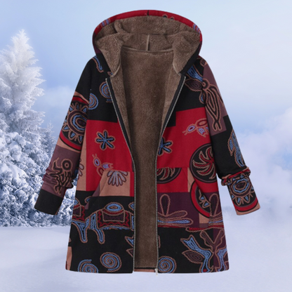 Winterjacke Mit Blumenmuster für Frauen | Warm