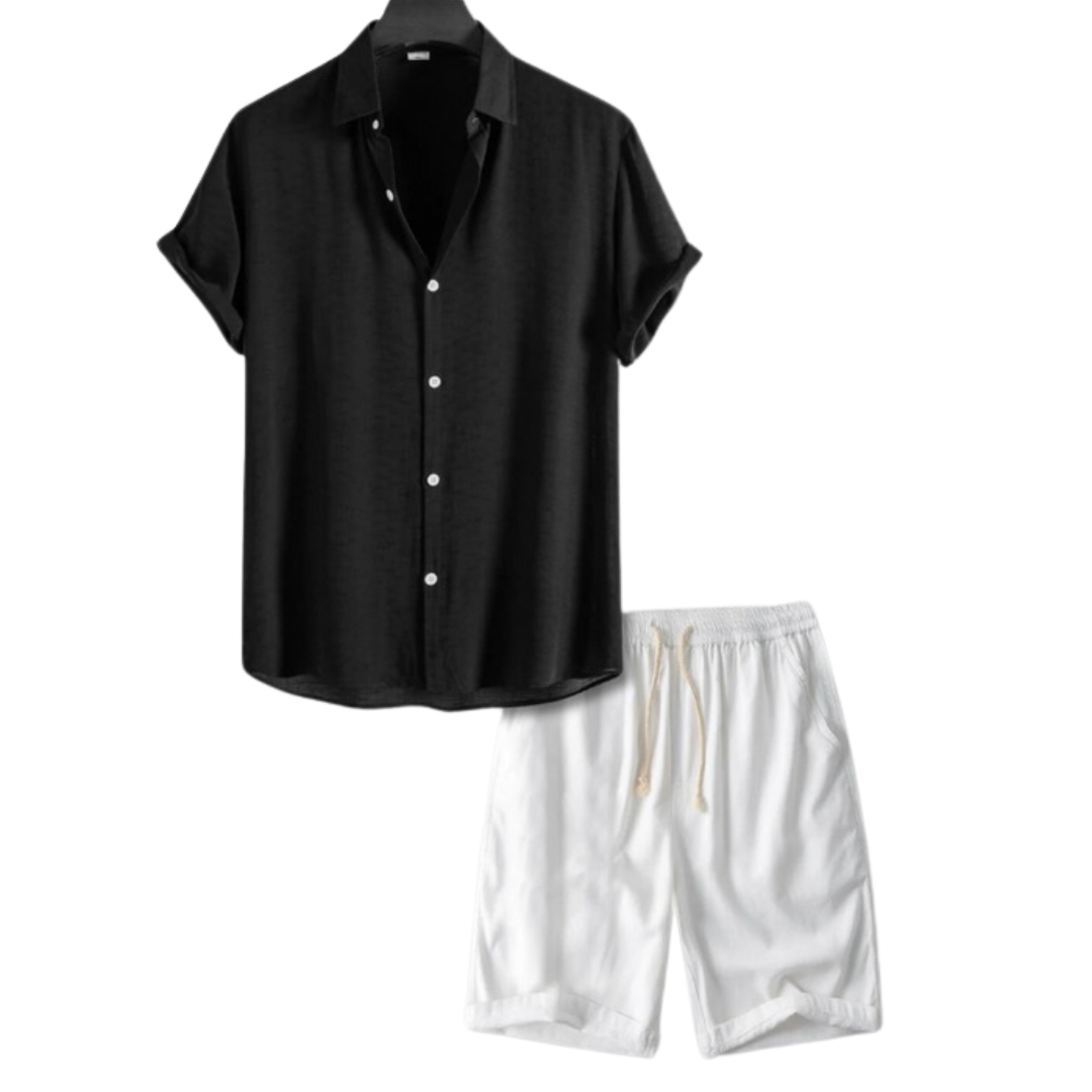 Summer Outfit Set - Lässig - Hemd- und Shorts