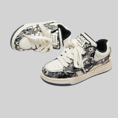 Punk Sneakers - Casual - Retro Kreuz Graffiti