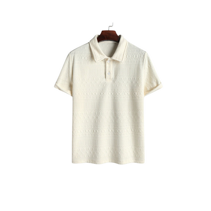 Sommer Poloshirt – Lässig – Knopfleiste, Jacquard