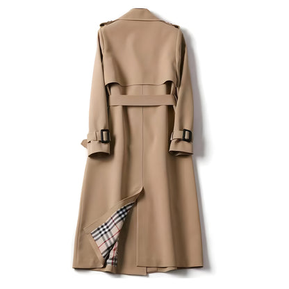 Zweireihiger Damen Trenchcoat mit Gürtel – Taillierter Mantel