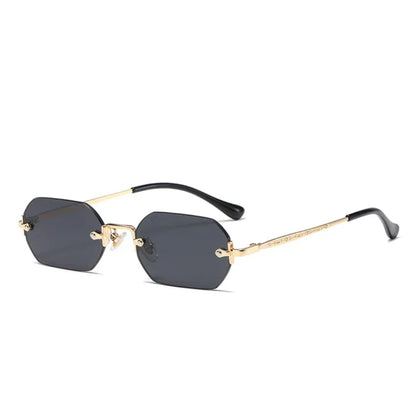 Altes Geld Sommer Sonnenbrille - Modern - Rechteckig