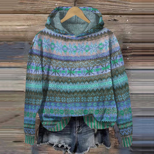 Damen Norweger-Kapuzenpulli für Frauen | Winter