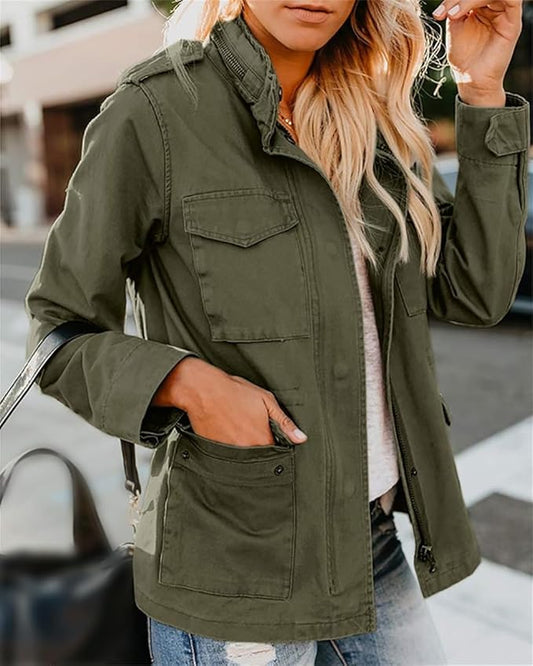 Modern Schicke Jacke Für Frauen | Reißverschluss