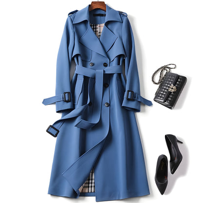 Zweireihiger Damen Trenchcoat mit Gürtel – Taillierter Mantel