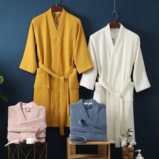 Atmungsaktiver Baumwoll-Bademantel – Luxus & Komfort für Herren und Damen | 100% Premium-Baumwolle