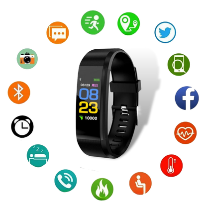 VitalBand | Senioren Smartwatch mit Gesundheitsmonitor & Großem LED-Display
