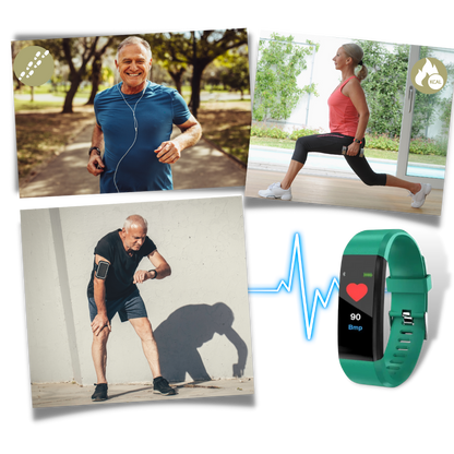 SeniorPulse Watch – Senioren-Smartwatch mit Herzfrequenz-, Blutdruck- & Schlafmonitor und großem, hellem LED-Display